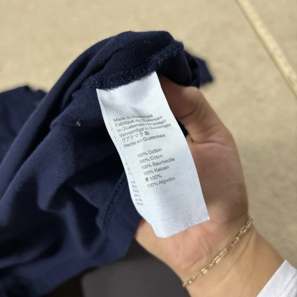 J.Crew Broken-In Long Sleeve Tee Blue Cotton Casual Basics XL Casual